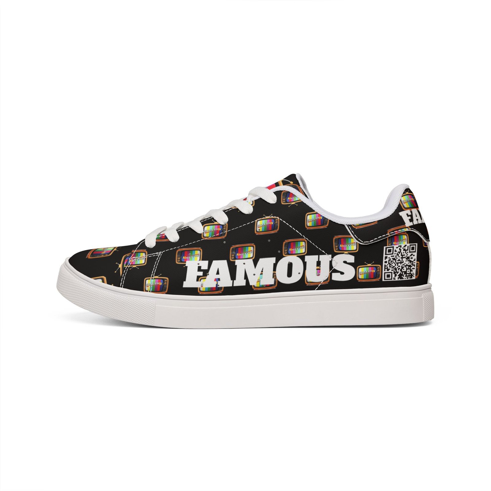 Spark TV Men's Leather Sneakers — "FAMOUS" Streetwear Low-Tops - Image 2