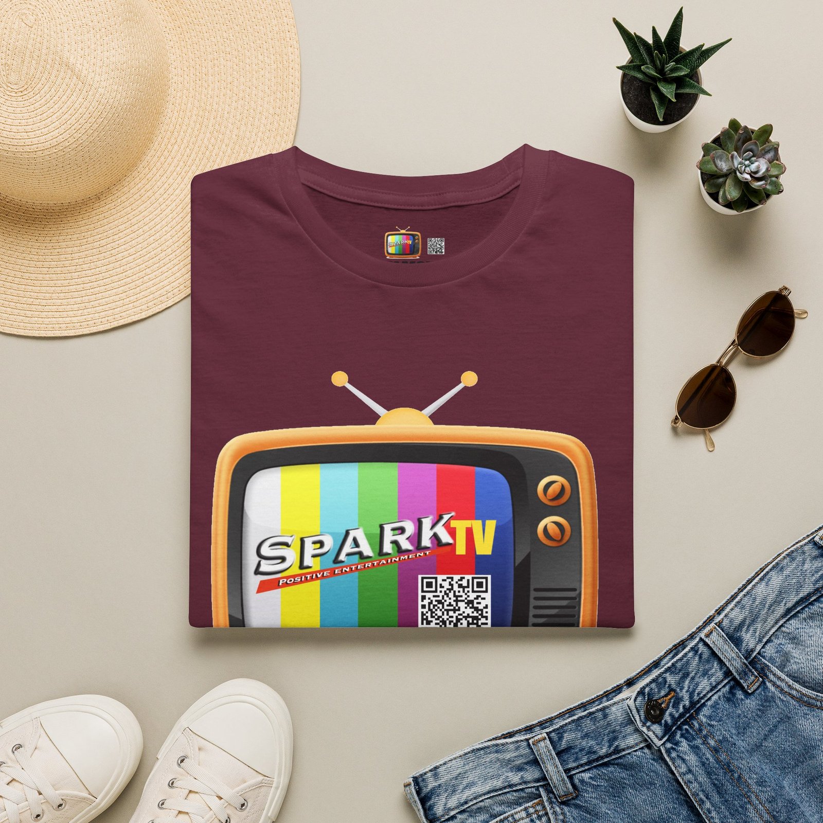 Spark TV Graphic T-Shirt — Spark TV 'FAMOUS' Vintage Screen Tee - Image 21