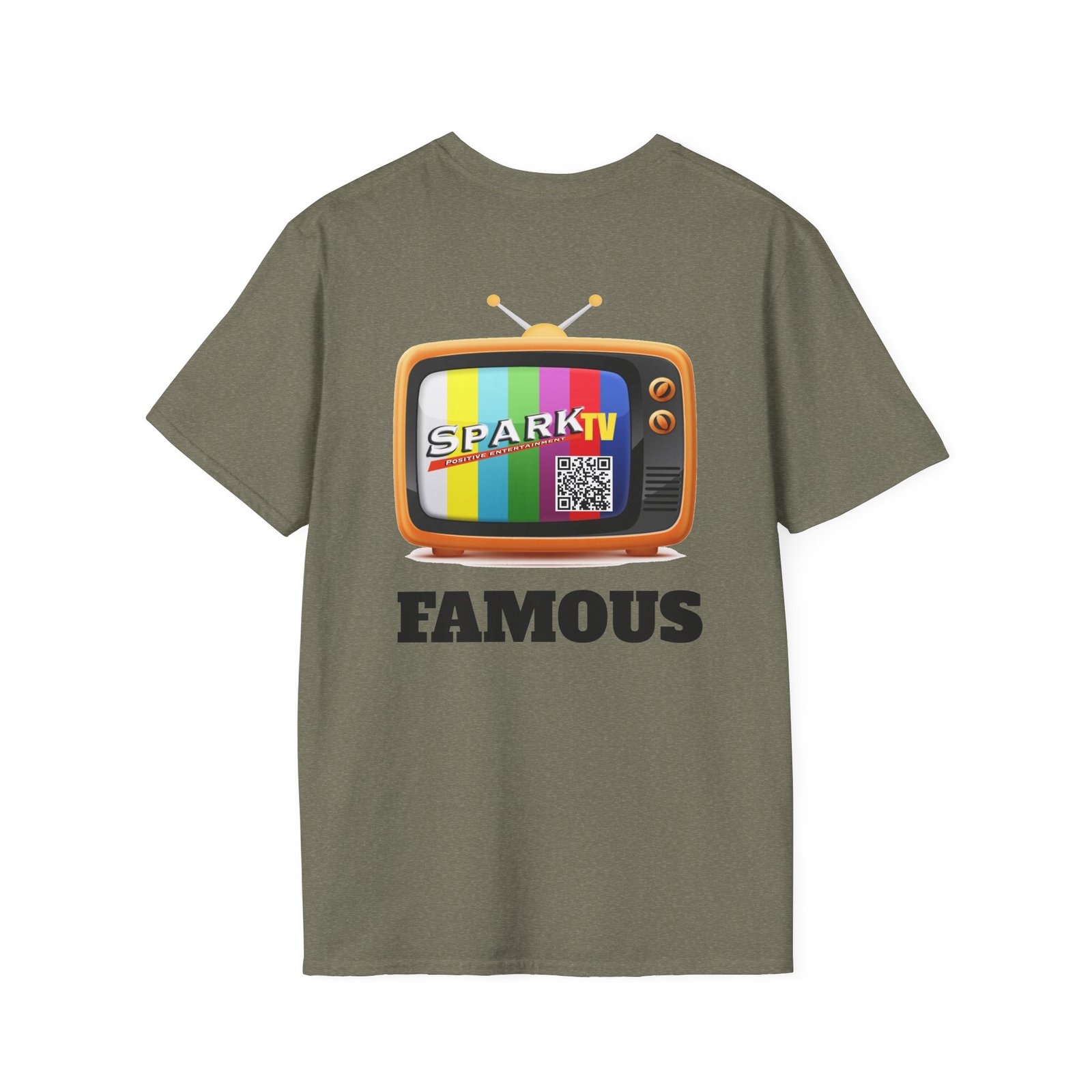 Spark TV Graphic T-Shirt — Spark TV 'FAMOUS' Vintage Screen Tee - Image 32