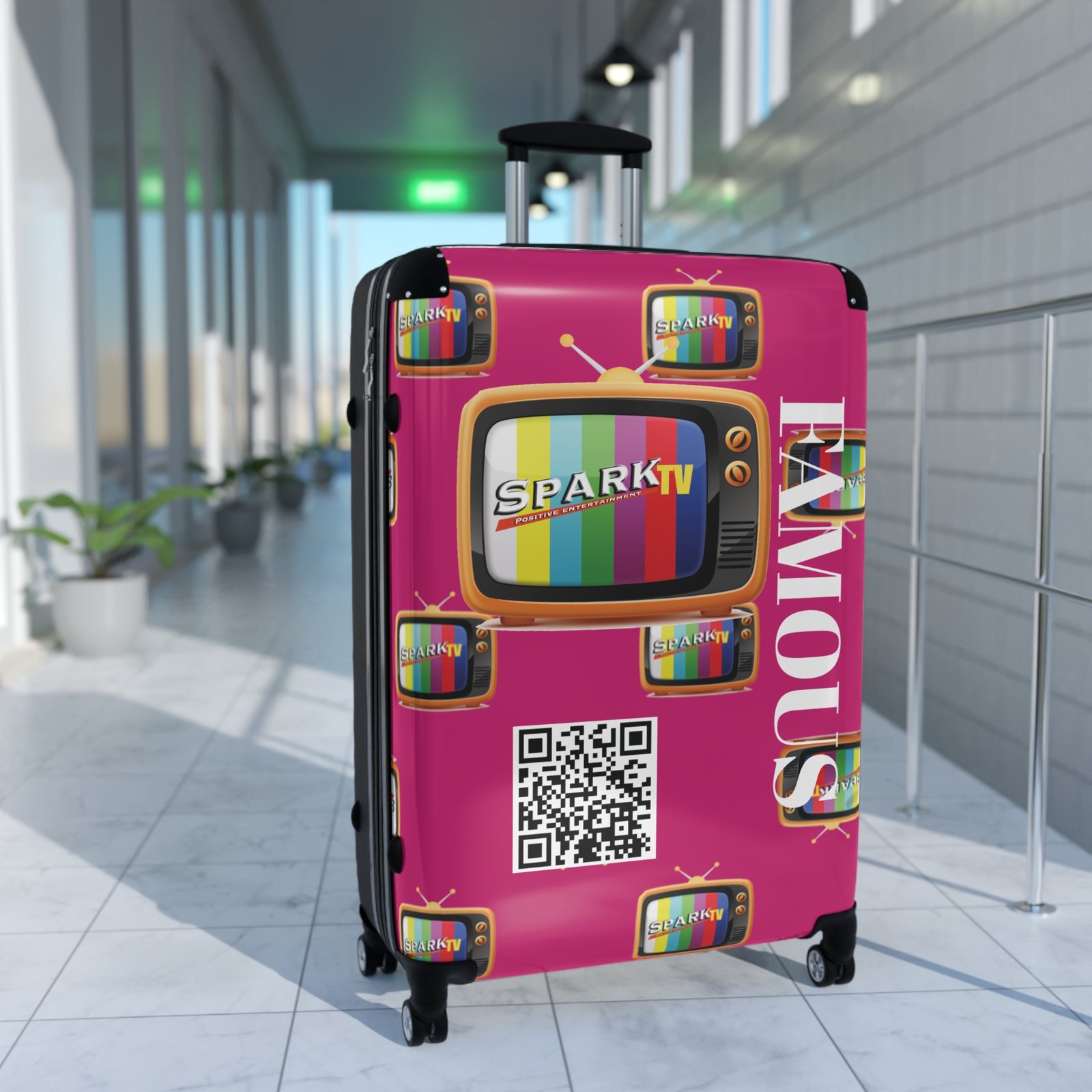 PINK - Spark TV Suitcase | Luggage - Image 11