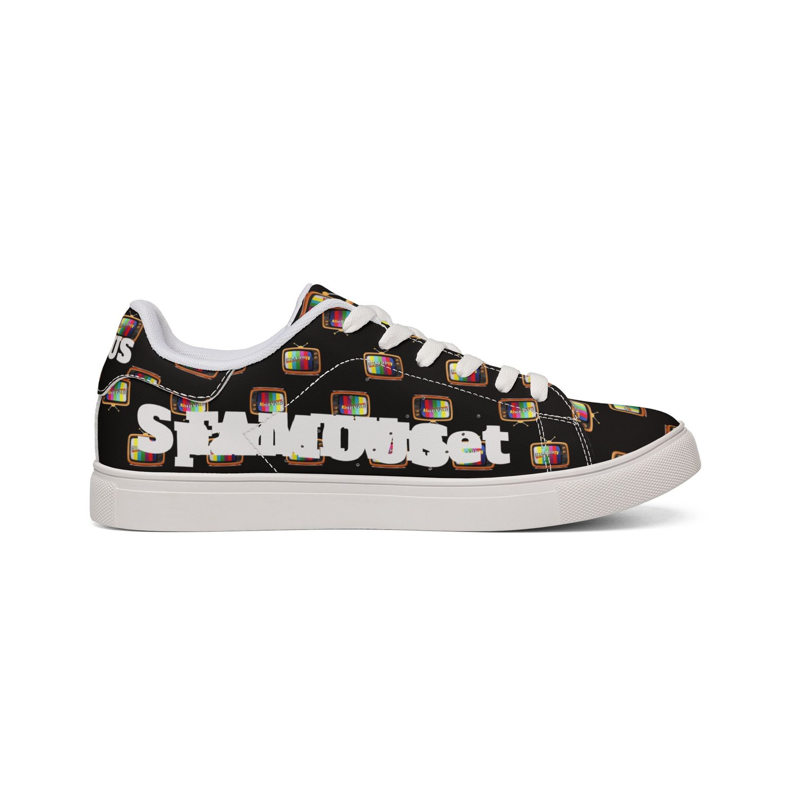 Spark TV Men's Leather Sneakers — "FAMOUS" Streetwear Low-Tops - Image 3