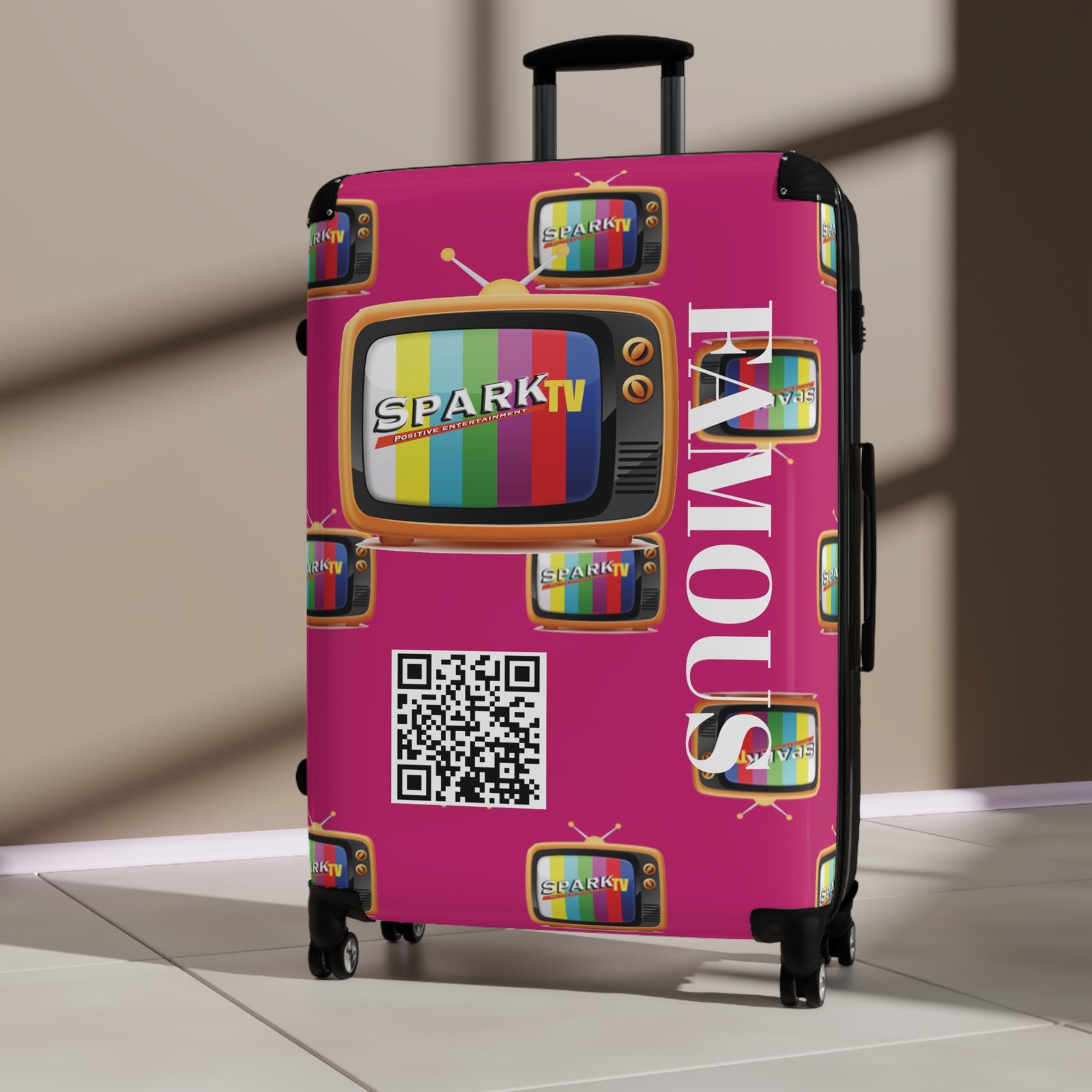 PINK - Spark TV Suitcase | Luggage - Image 12