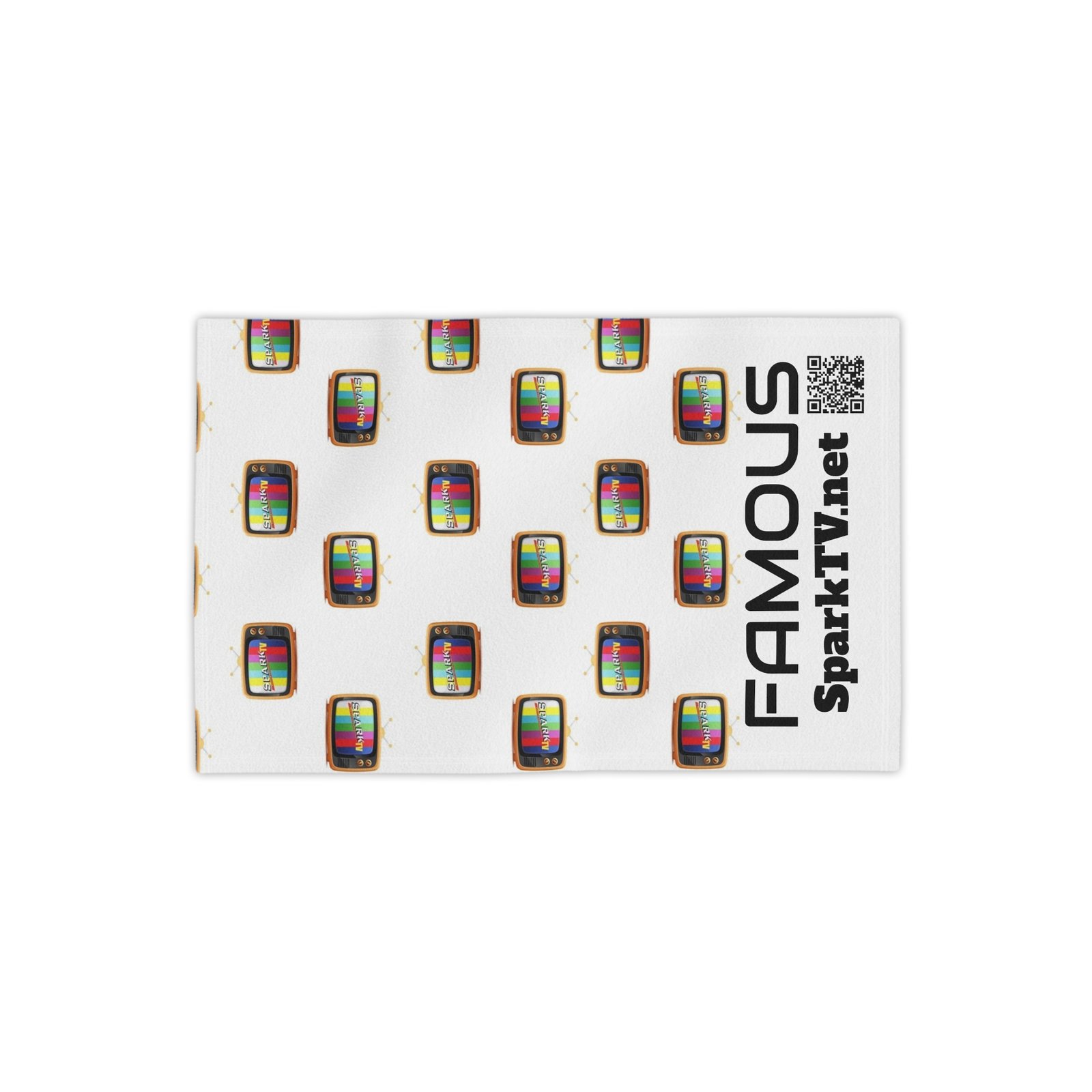 Beach Towel — Spark TV "FAMOUS" SparkTV.net QR Accent - Image 2