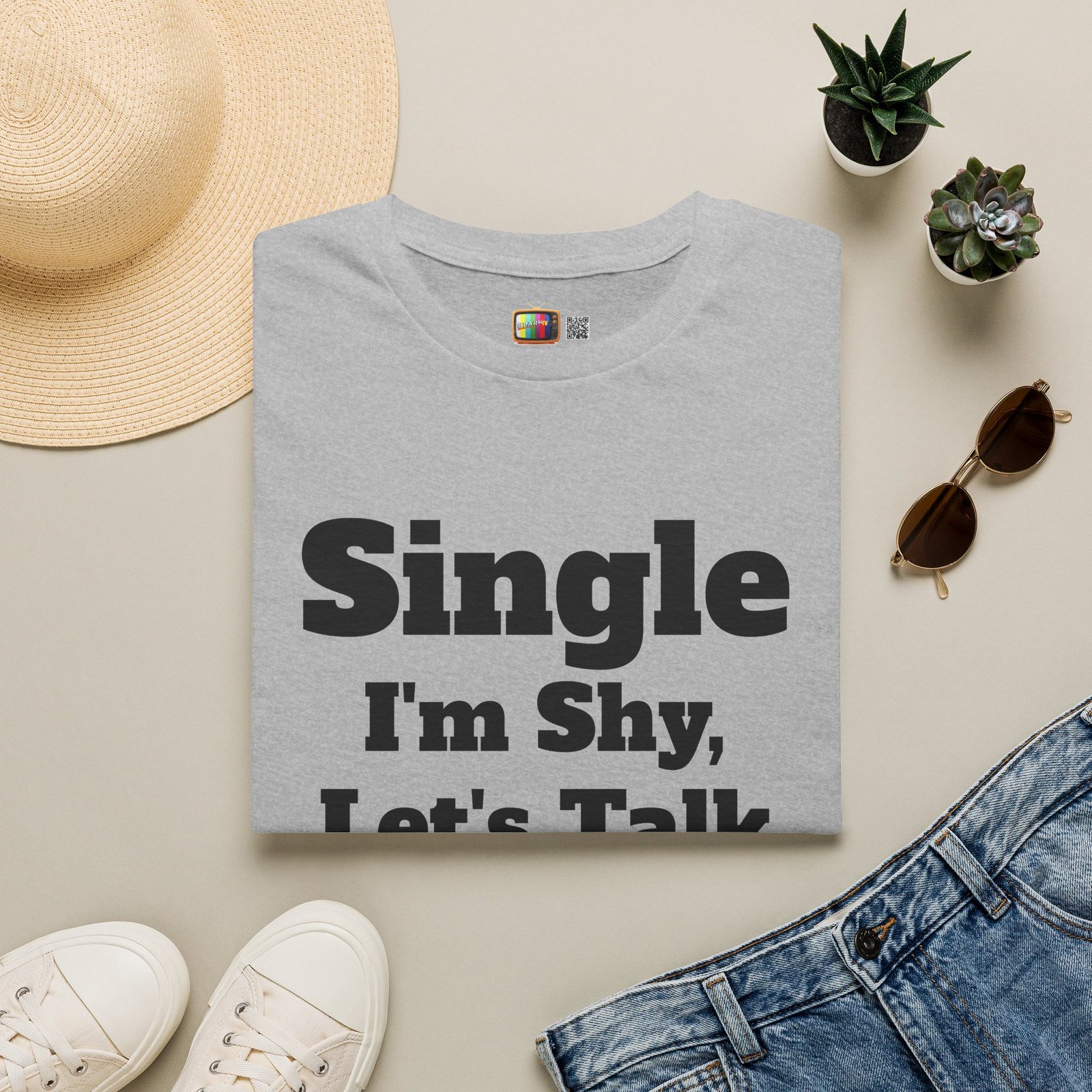 Single I'm Shy Let's Talk T-Shirt — Introvert Graphic Tee presented by Spark TV - Image 9