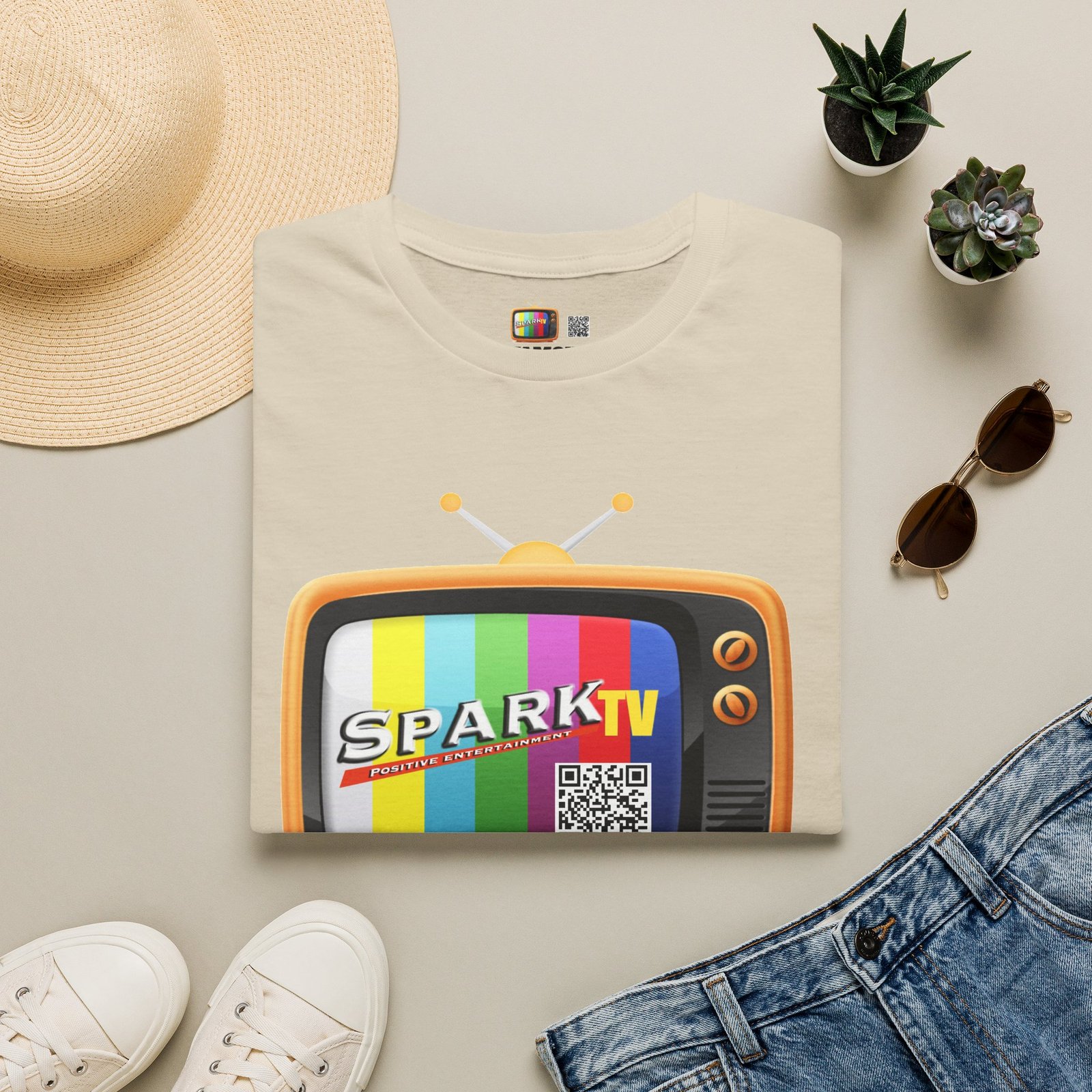 Spark TV Graphic T-Shirt — Spark TV 'FAMOUS' Vintage Screen Tee - Image 9