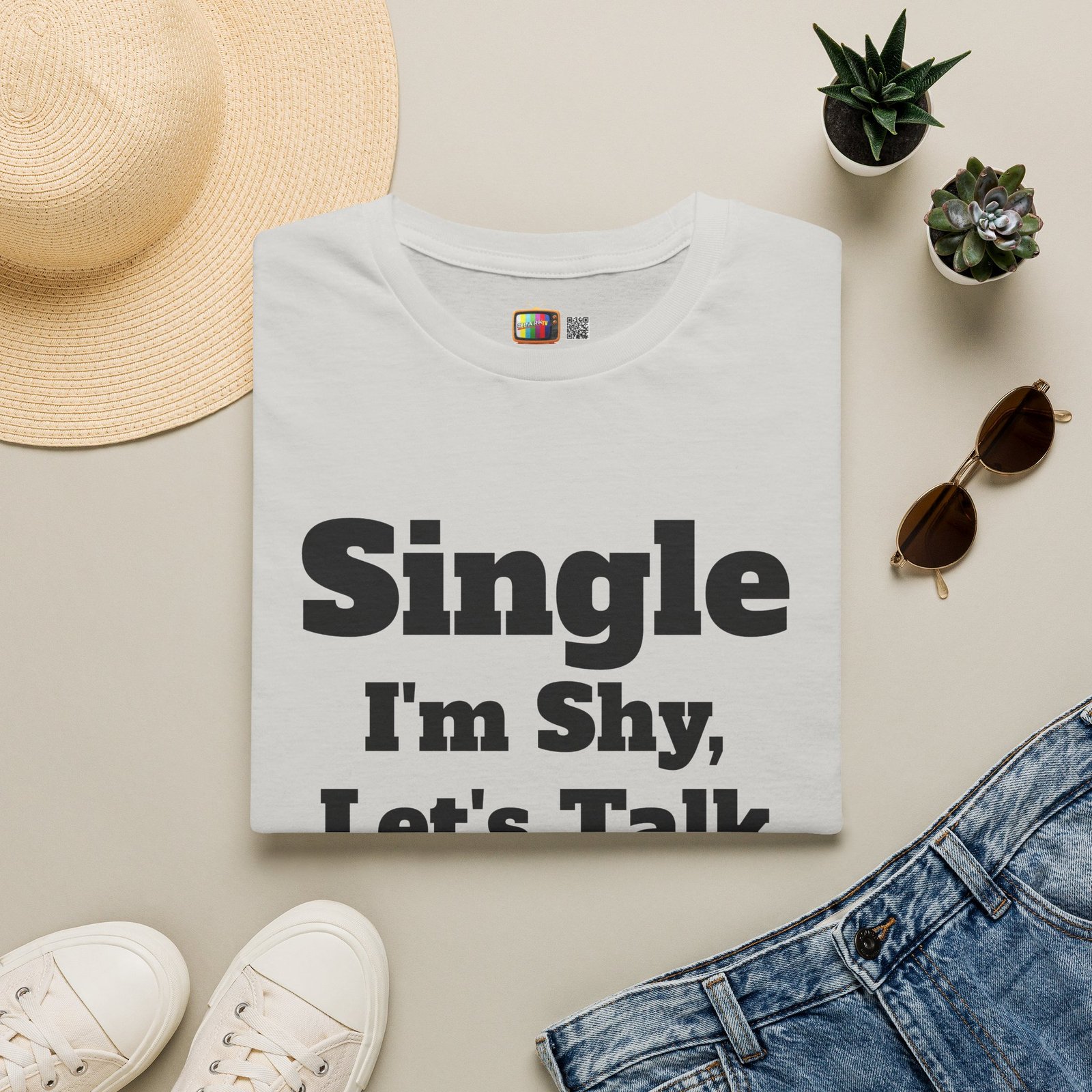 Single I'm Shy Let's Talk T-Shirt — Introvert Graphic Tee presented by Spark TV - Image 5
