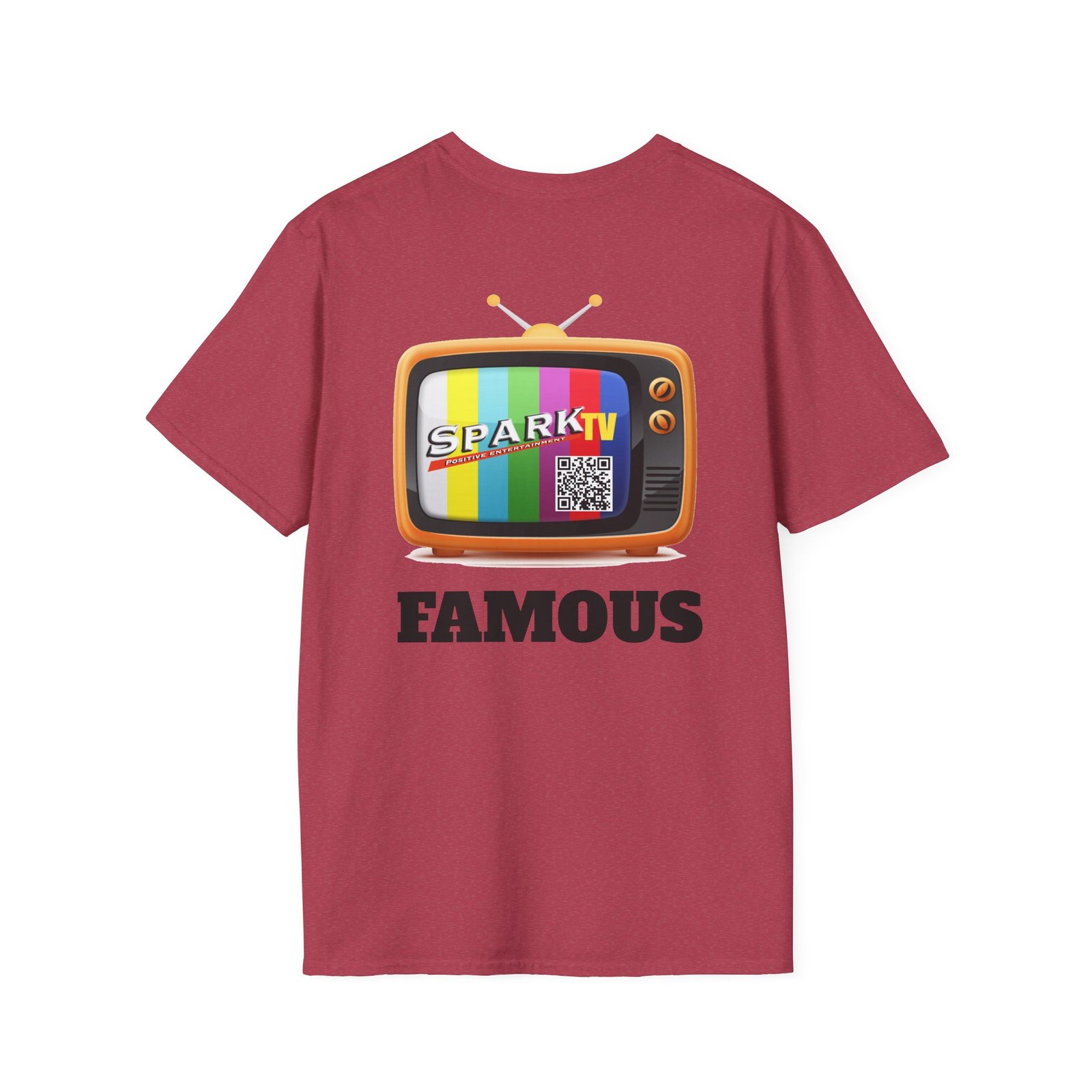 Spark TV Graphic T-Shirt — Spark TV 'FAMOUS' Vintage Screen Tee - Image 56