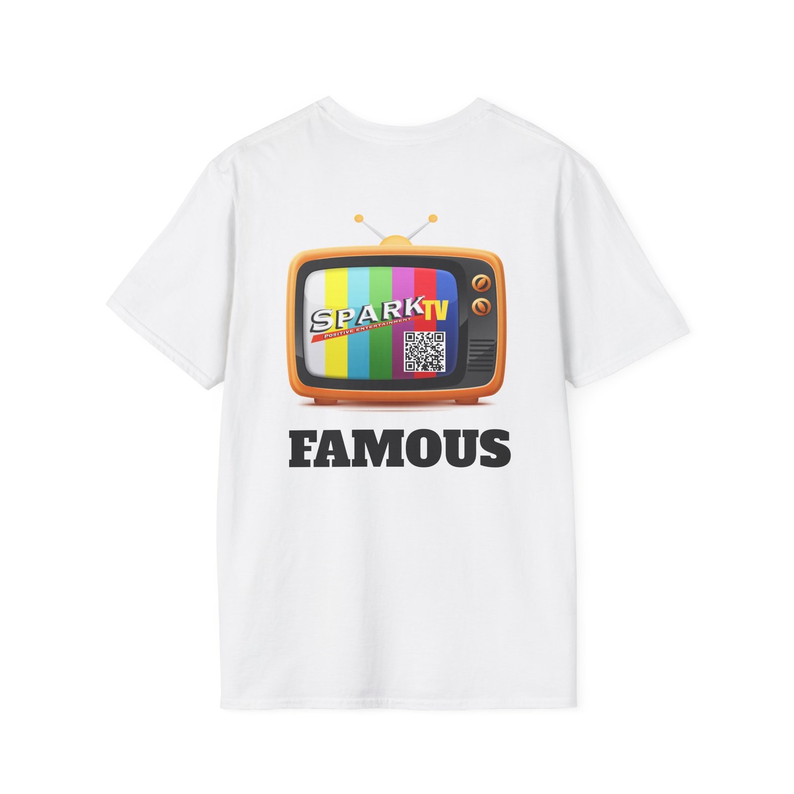 Spark TV Graphic T-Shirt — Spark TV 'FAMOUS' Vintage Screen Tee - Image 4