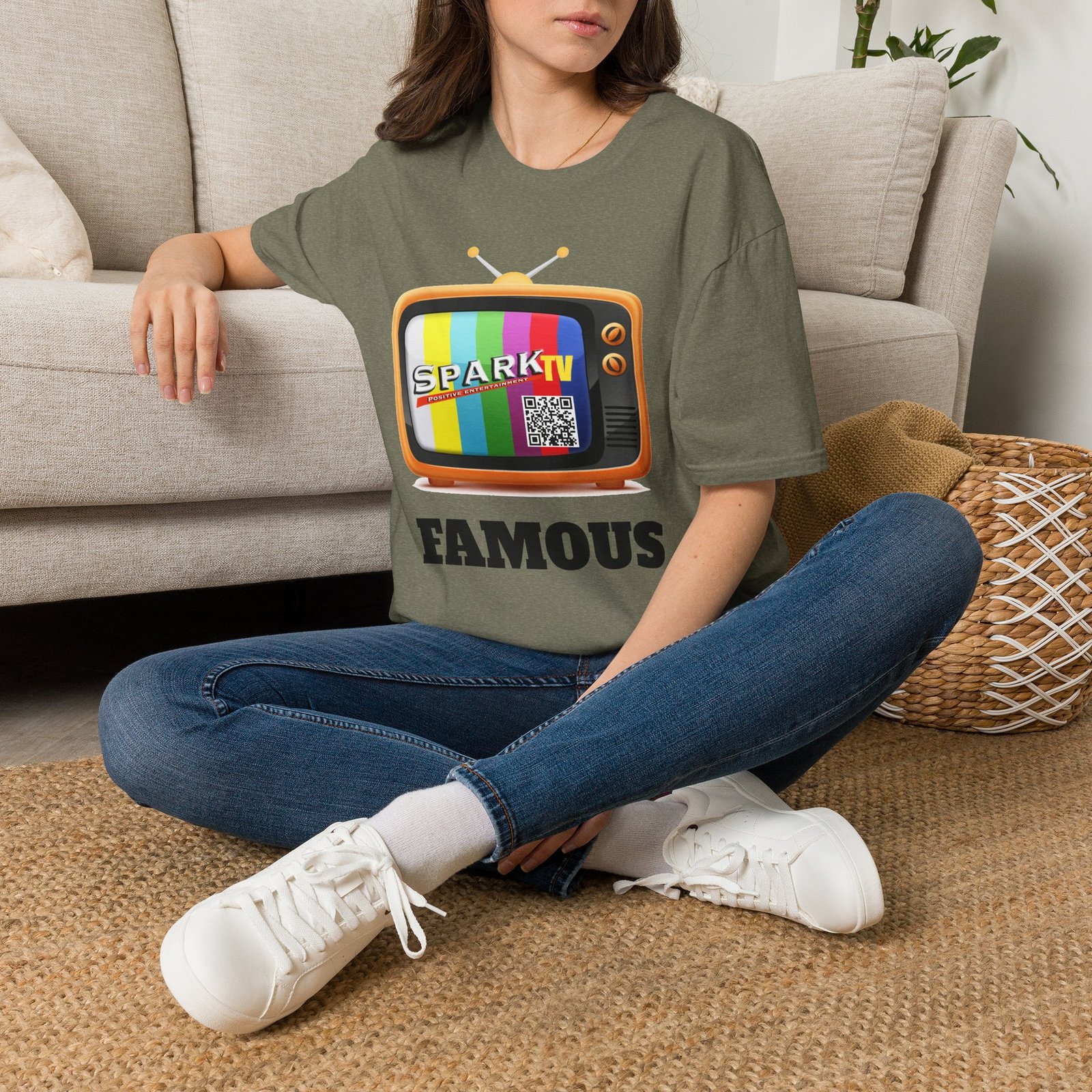 Spark TV Graphic T-Shirt — Spark TV 'FAMOUS' Vintage Screen Tee - Image 30