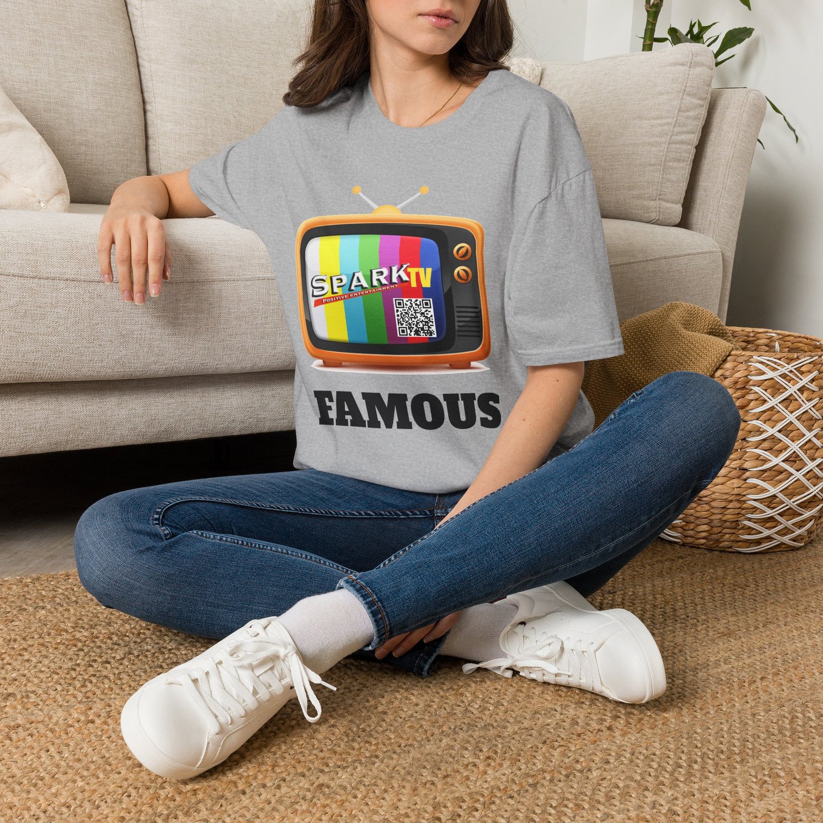 Spark TV Graphic T-Shirt — Spark TV 'FAMOUS' Vintage Screen Tee - Image 18