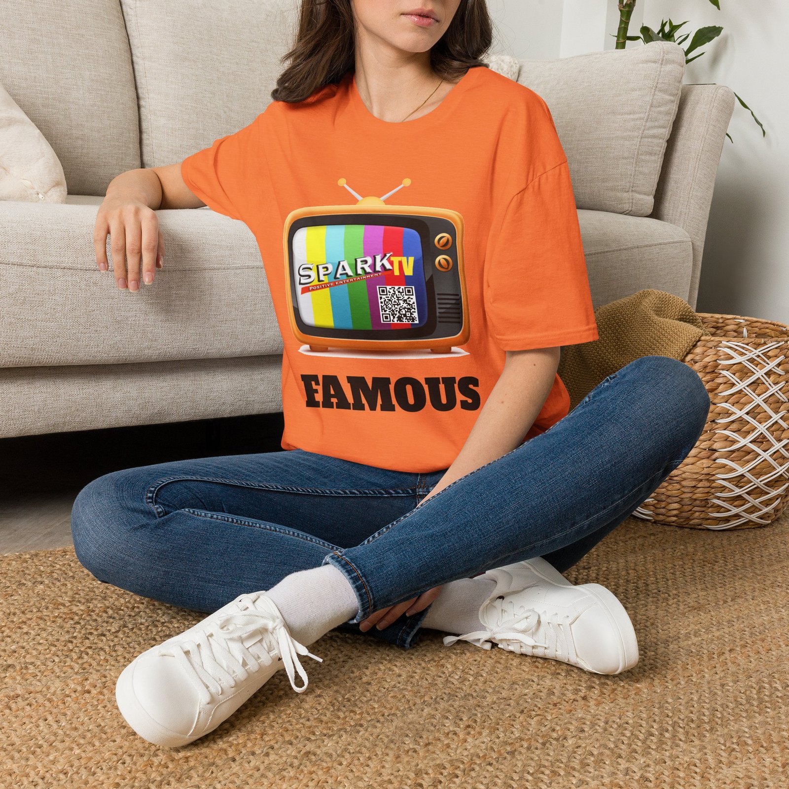 Spark TV Graphic T-Shirt — Spark TV 'FAMOUS' Vintage Screen Tee - Image 6
