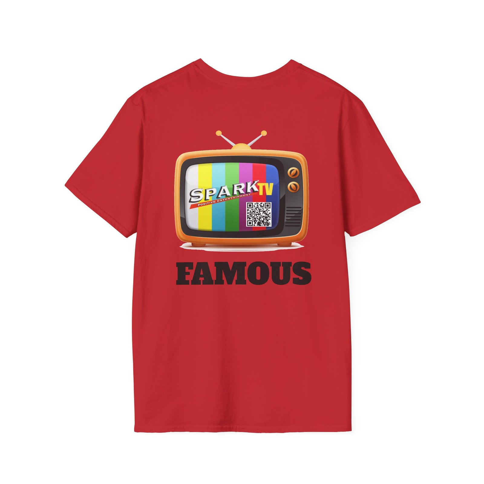 Spark TV Graphic T-Shirt — Spark TV 'FAMOUS' Vintage Screen Tee - Image 52