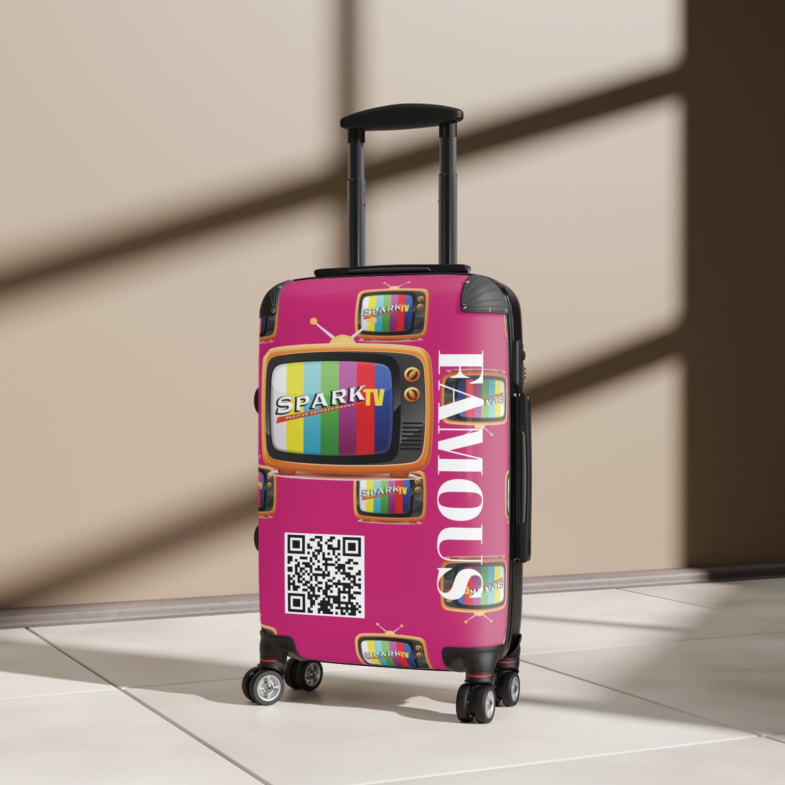 PINK - Spark TV Suitcase | Luggage - Image 4
