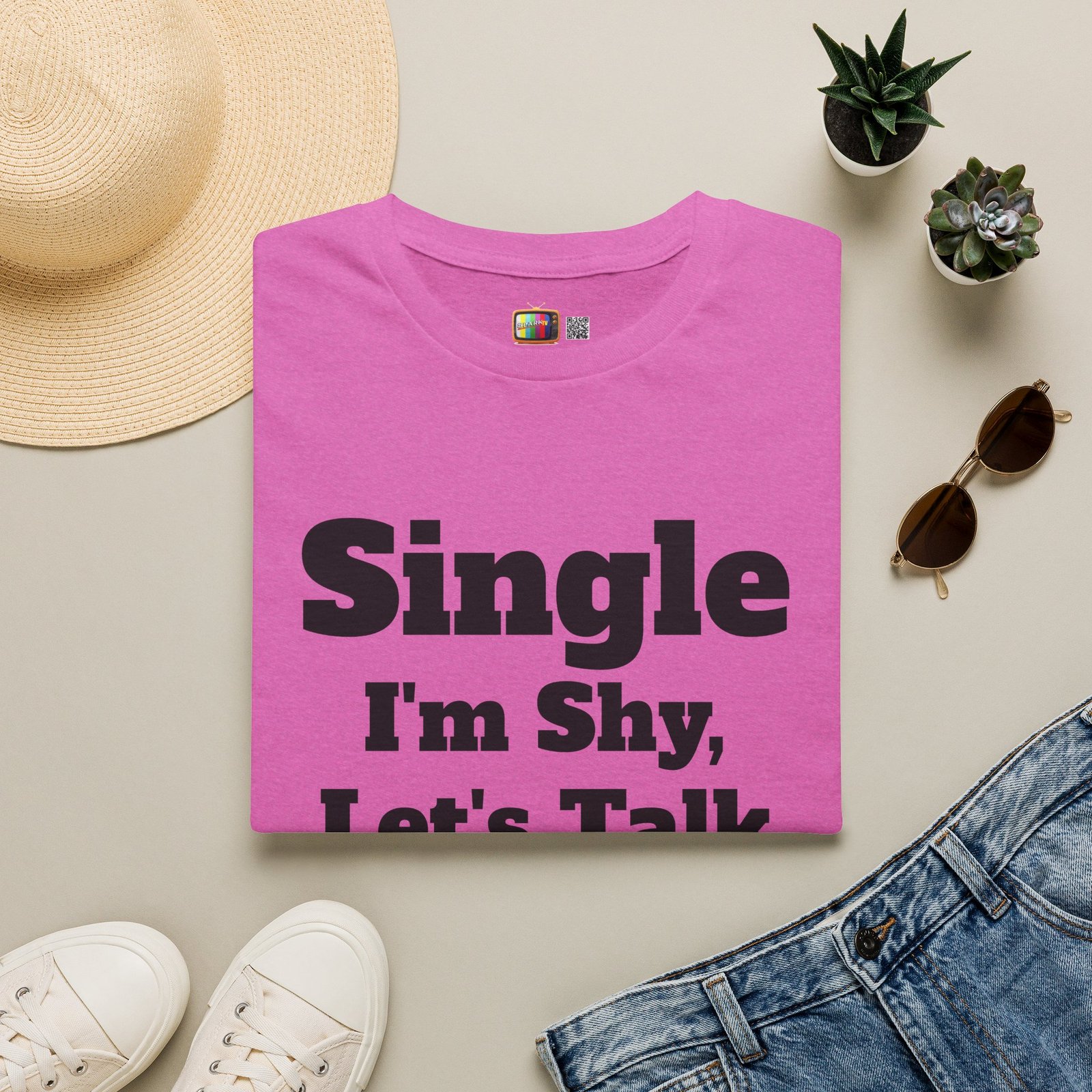 Single I'm Shy Let's Talk T-Shirt — Introvert Graphic Tee presented by Spark TV - Image 53