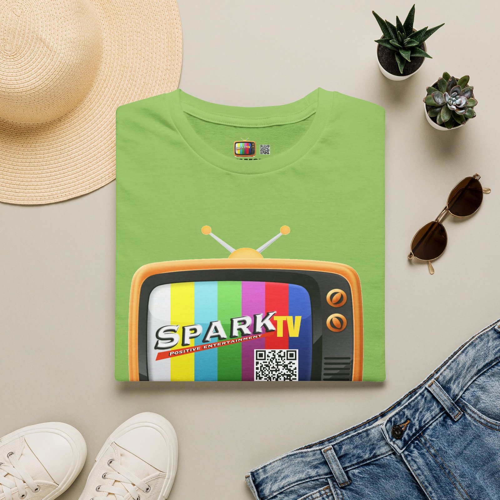 Spark TV Graphic T-Shirt — Spark TV 'FAMOUS' Vintage Screen Tee - Image 33