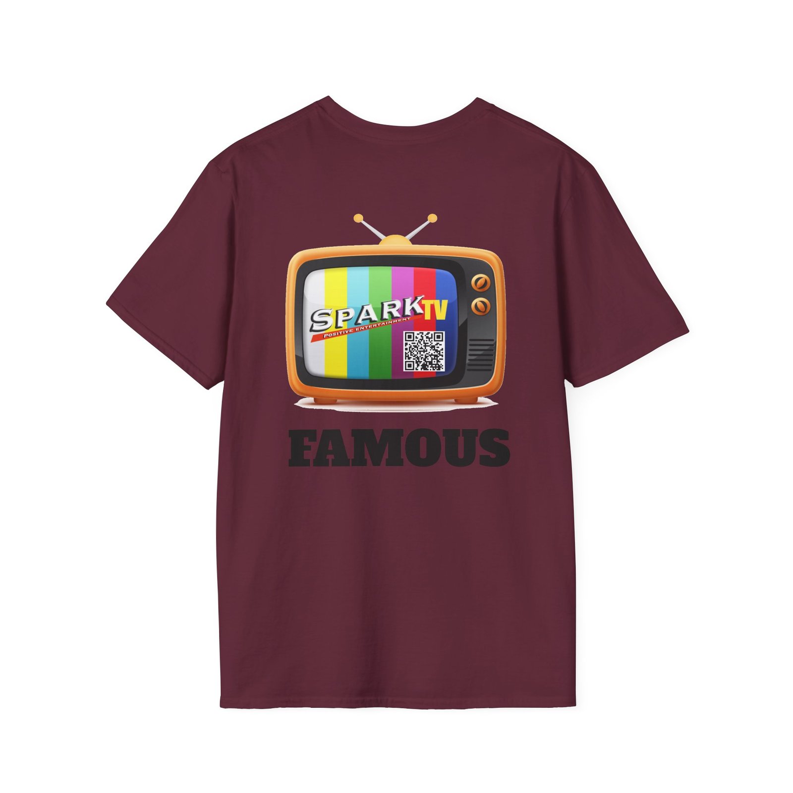 Spark TV Graphic T-Shirt — Spark TV 'FAMOUS' Vintage Screen Tee - Image 24