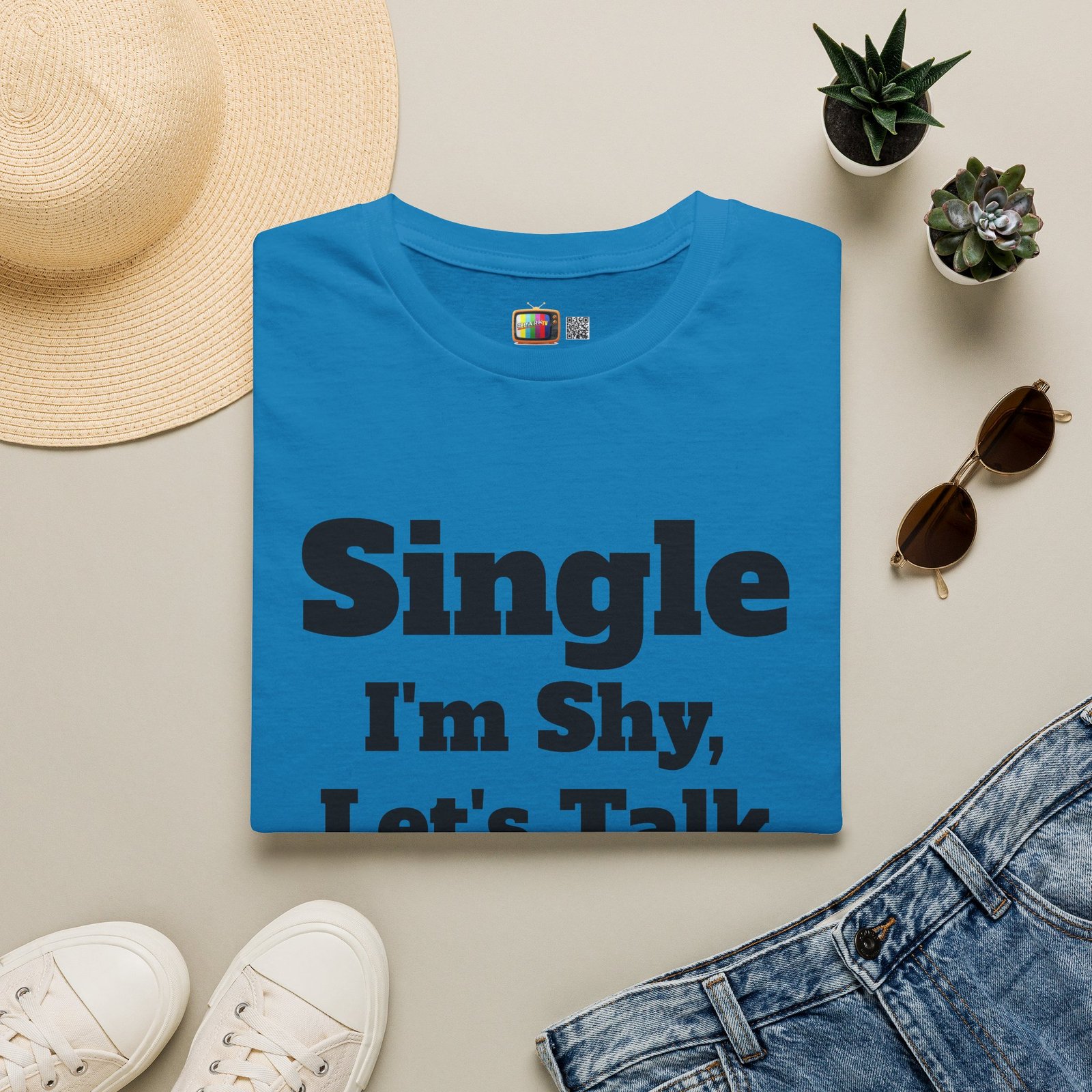 Single I'm Shy Let's Talk T-Shirt — Introvert Graphic Tee presented by Spark TV - Image 49