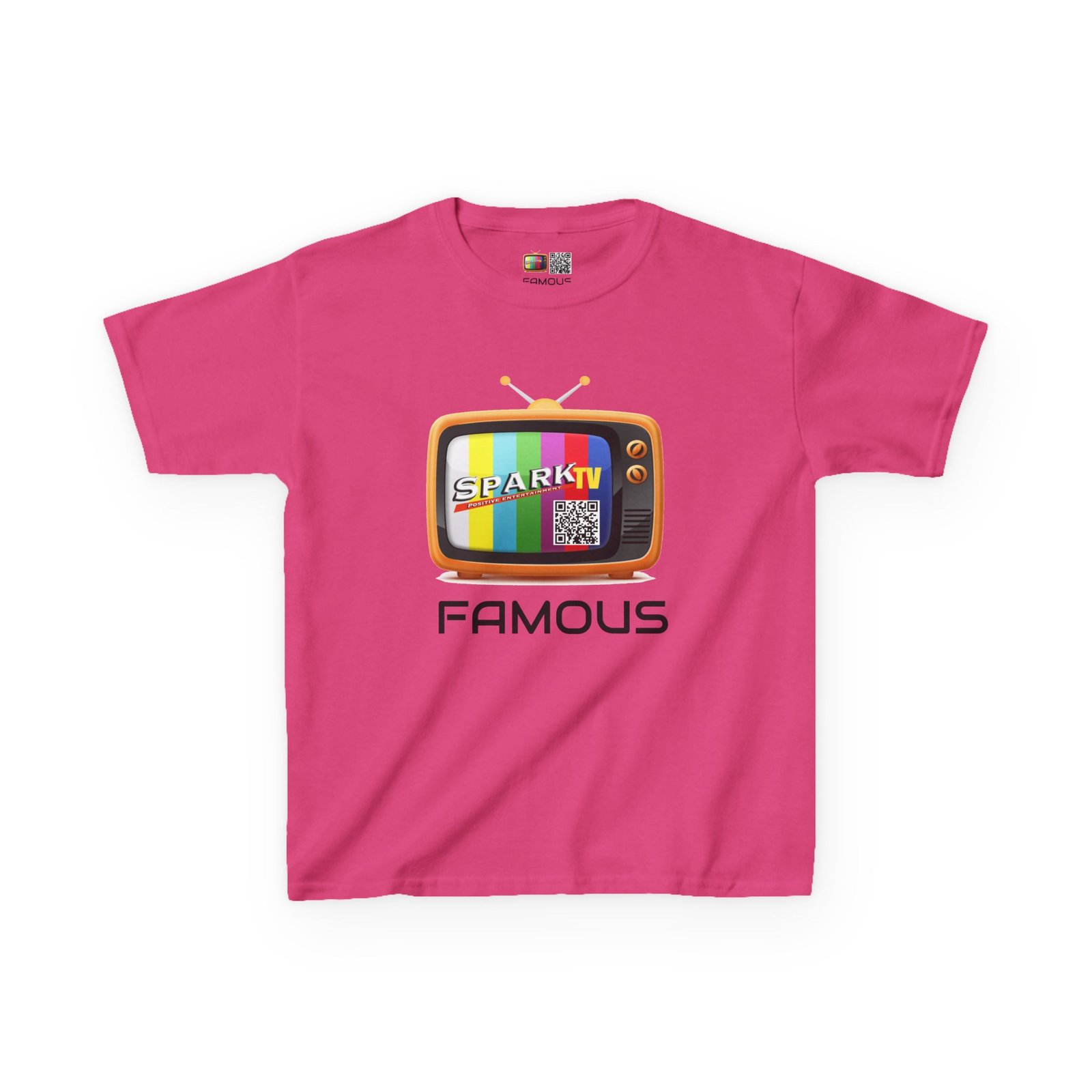Kids Tee — Spark TV "FAMOUS" Graphic - Image 25