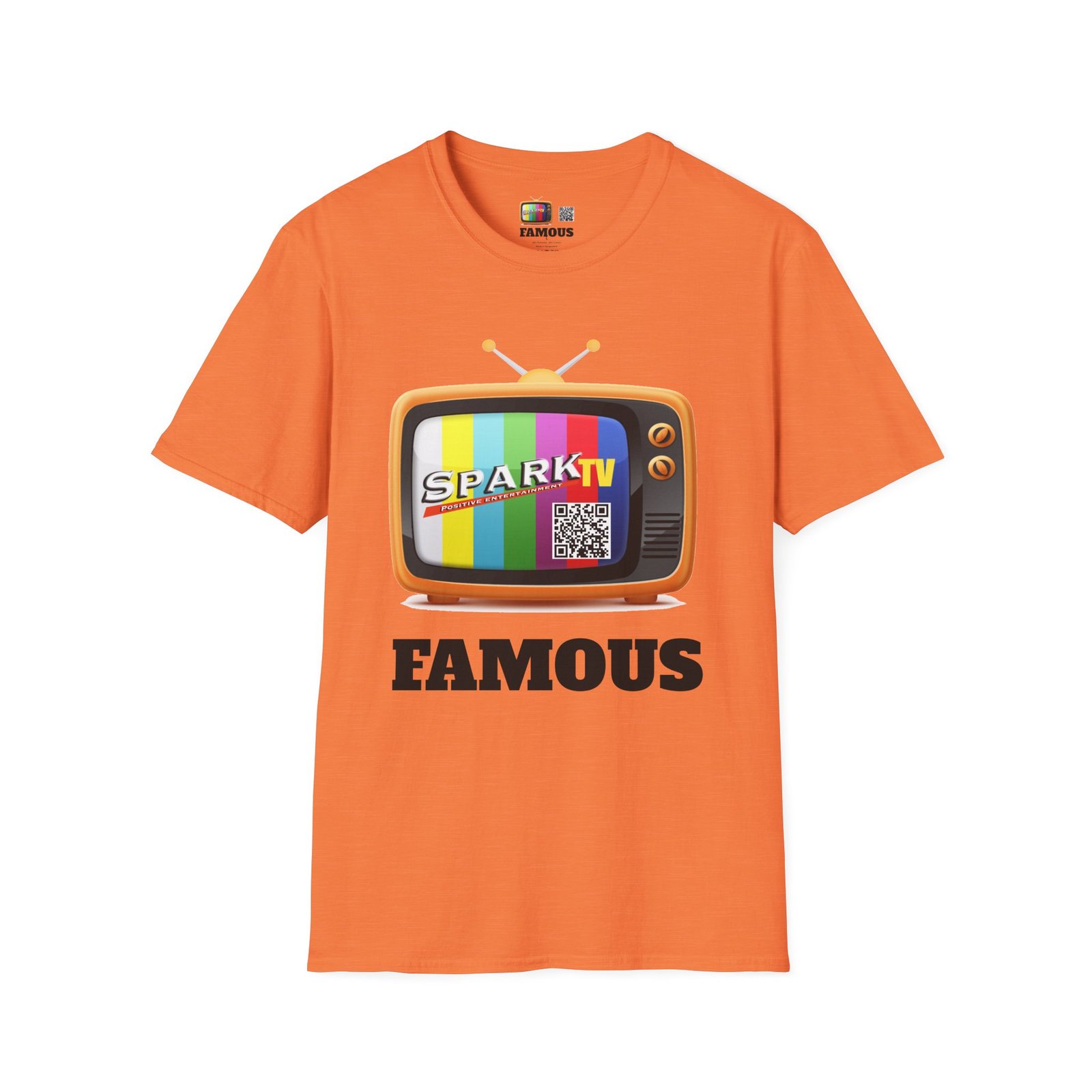 Spark TV Graphic T-Shirt — Spark TV 'FAMOUS' Vintage Screen Tee - Image 7