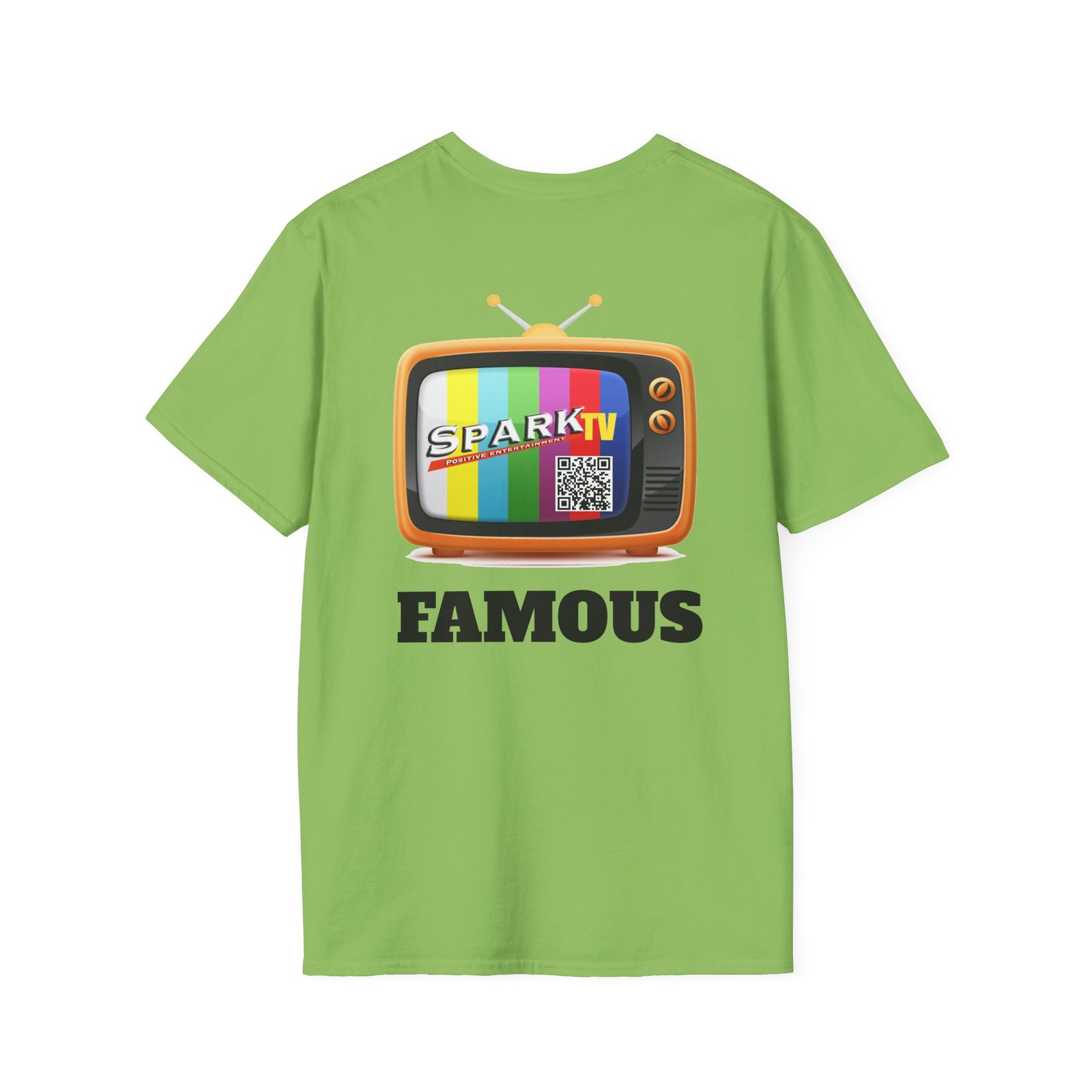 Spark TV Graphic T-Shirt — Spark TV 'FAMOUS' Vintage Screen Tee - Image 36