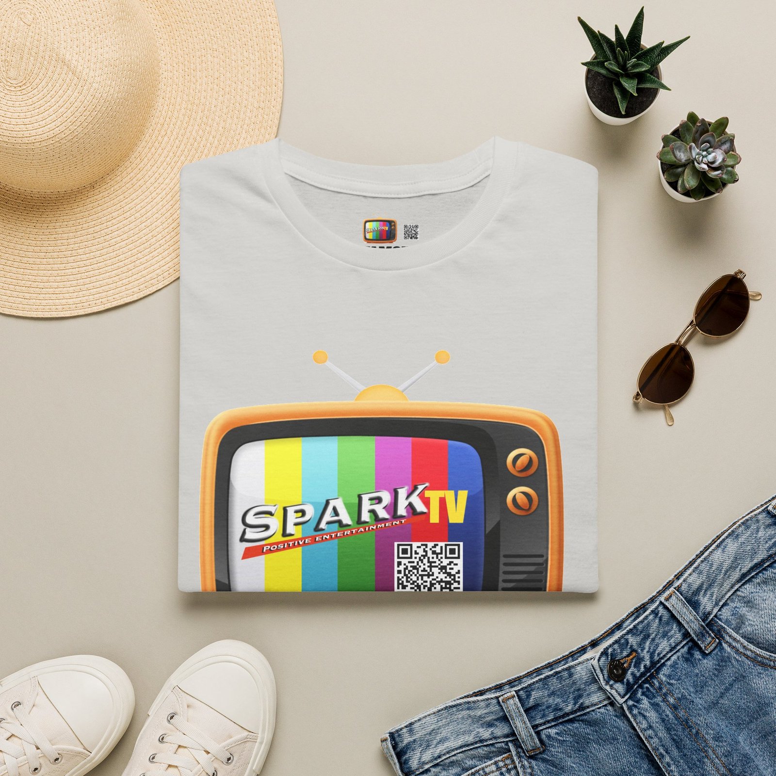 Spark TV Graphic T-Shirt — Spark TV 'FAMOUS' Vintage Screen Tee - Image 13