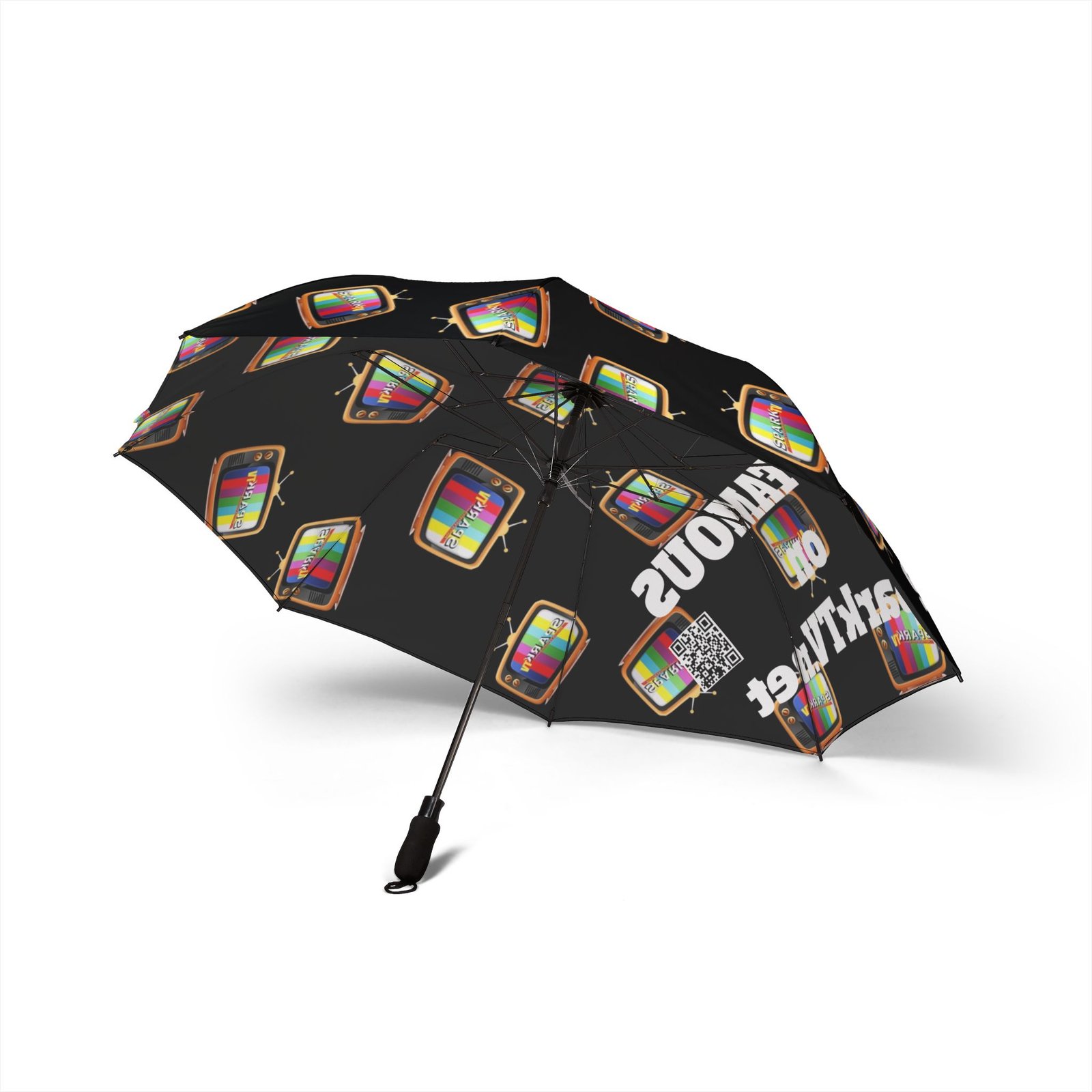 Spark TV - I am FAMOUS - Foldable Umbrella — Semi-Automatic Travel Umbrella - Image 2