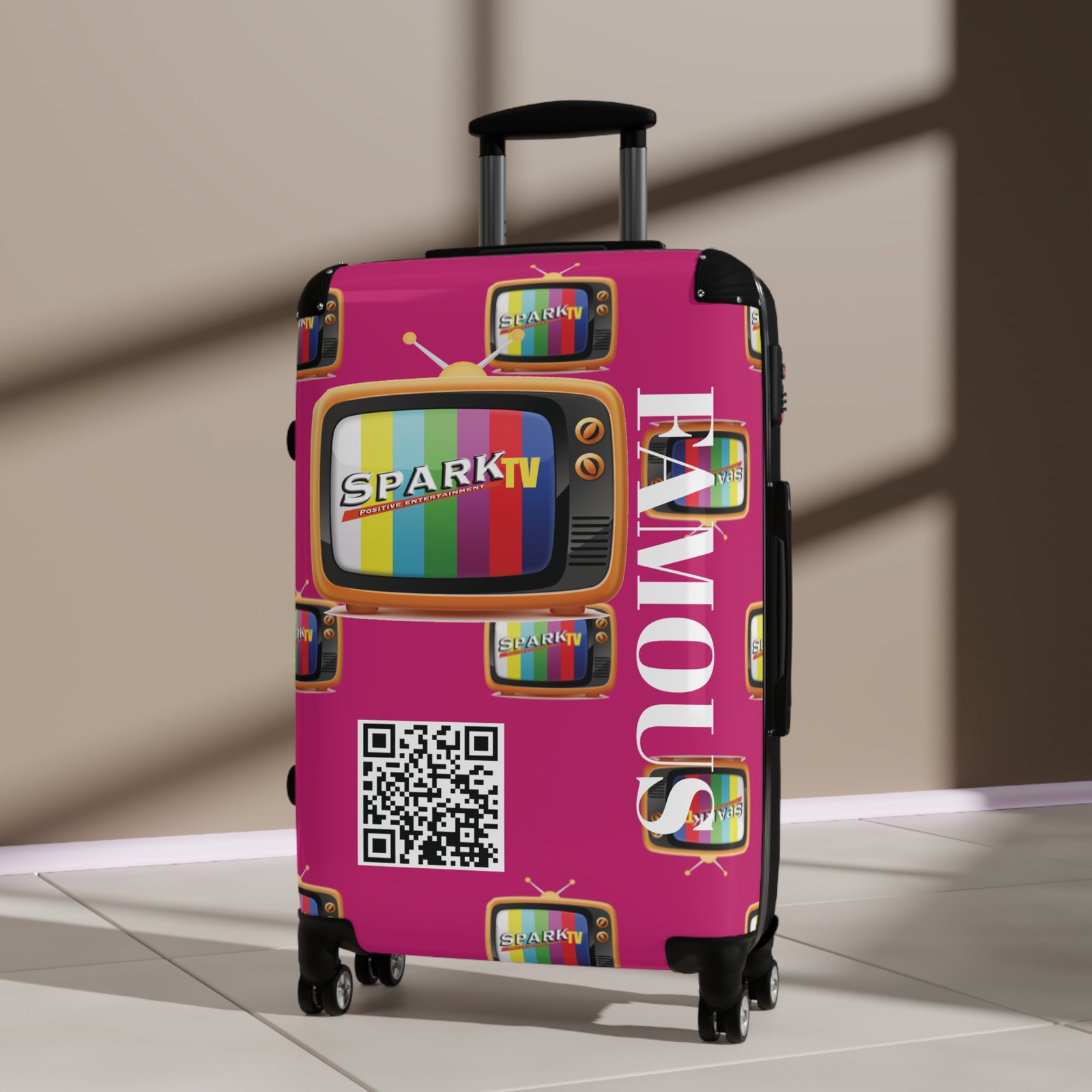 PINK - Spark TV Suitcase | Luggage - Image 8