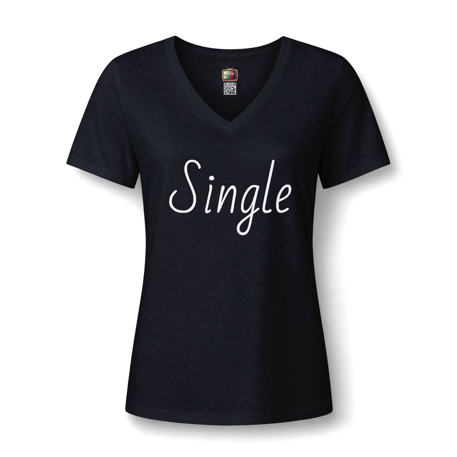Single V-Neck Tee — Introvert Graphic Tee presented by Spark TV - Image 3