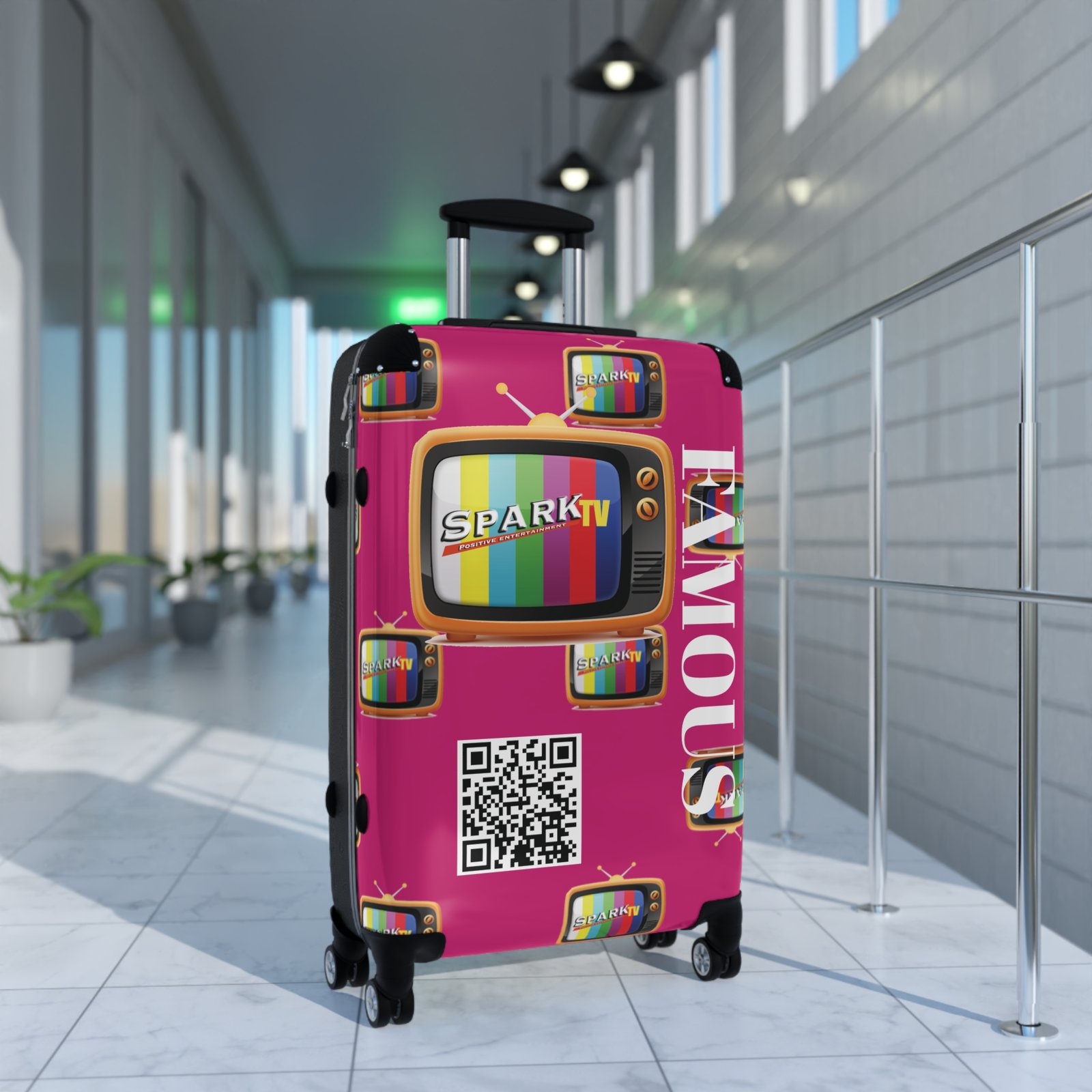 PINK - Spark TV Suitcase | Luggage - Image 7