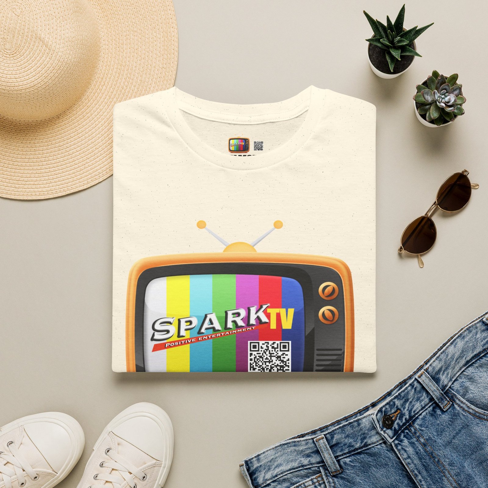 Spark TV Graphic T-Shirt — Spark TV 'FAMOUS' Vintage Screen Tee - Image 25