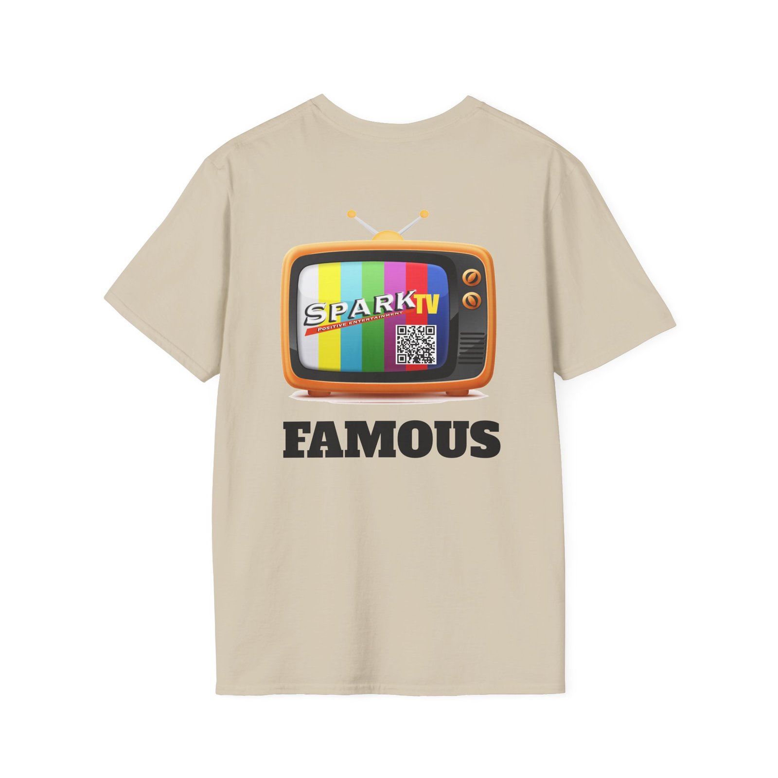 Spark TV Graphic T-Shirt — Spark TV 'FAMOUS' Vintage Screen Tee - Image 12