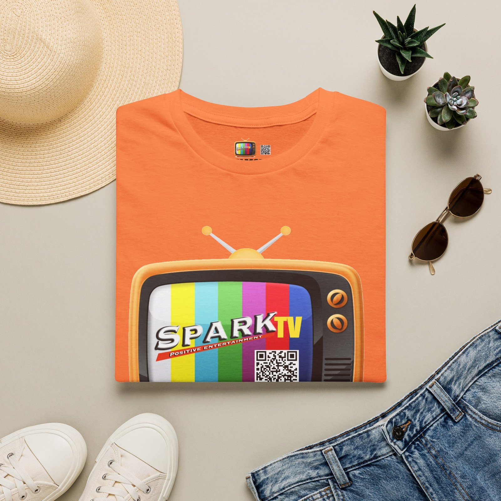 Spark TV Graphic T-Shirt — Spark TV 'FAMOUS' Vintage Screen Tee - Image 5