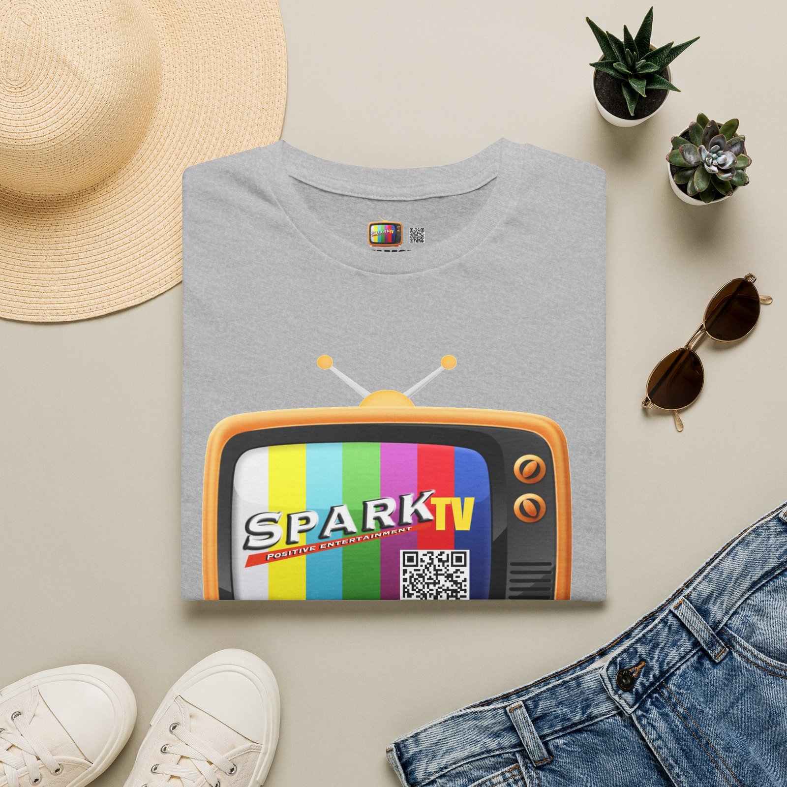 Spark TV Graphic T-Shirt — Spark TV 'FAMOUS' Vintage Screen Tee - Image 17