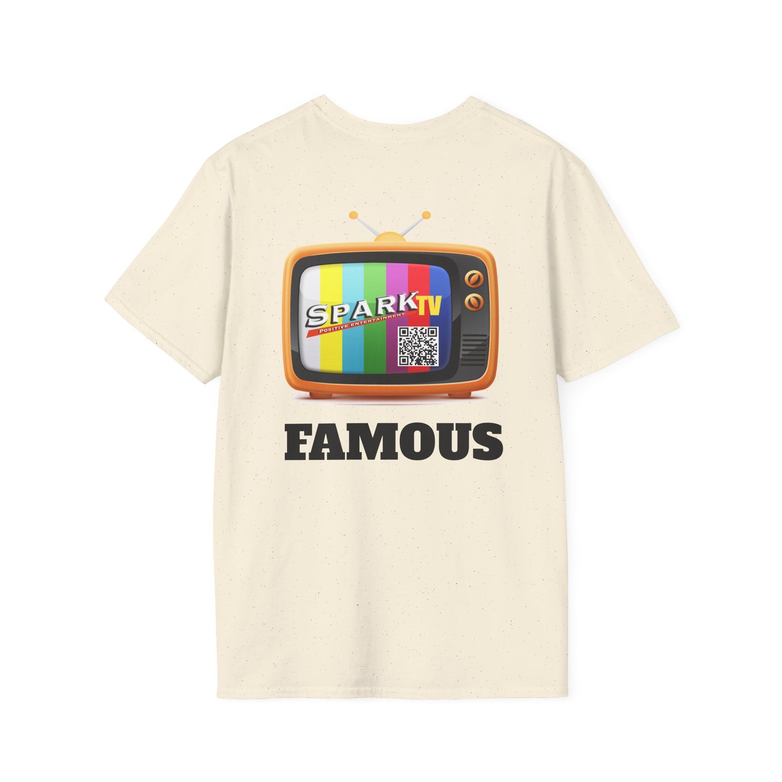 Spark TV Graphic T-Shirt — Spark TV 'FAMOUS' Vintage Screen Tee - Image 28