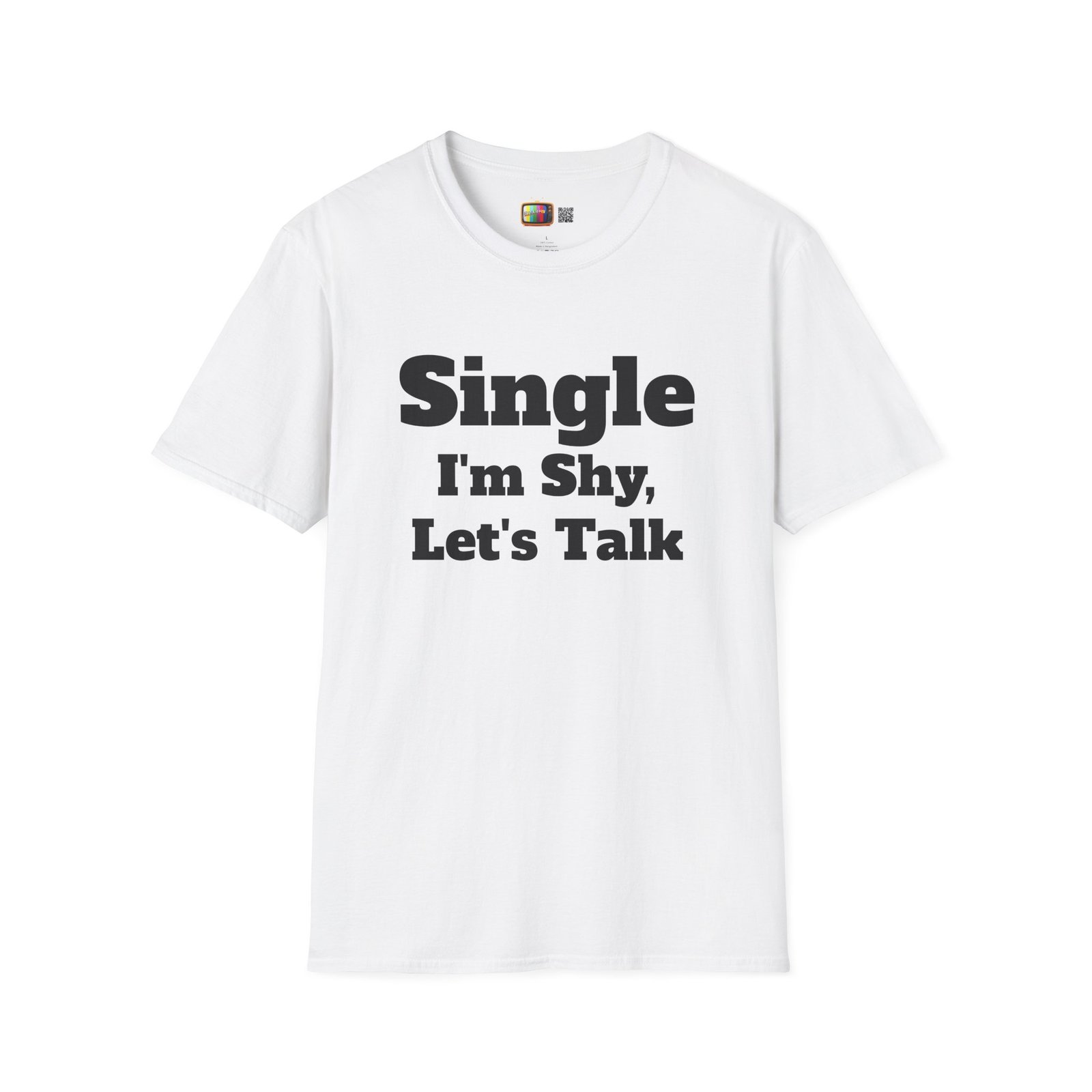 Single I'm Shy Let's Talk T-Shirt — Introvert Graphic Tee presented by Spark TV - Image 3
