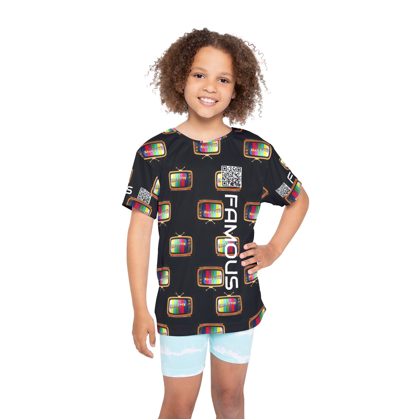 Kids Spark TV Jersey — "FAMOUS" All-Over Print - Image 4