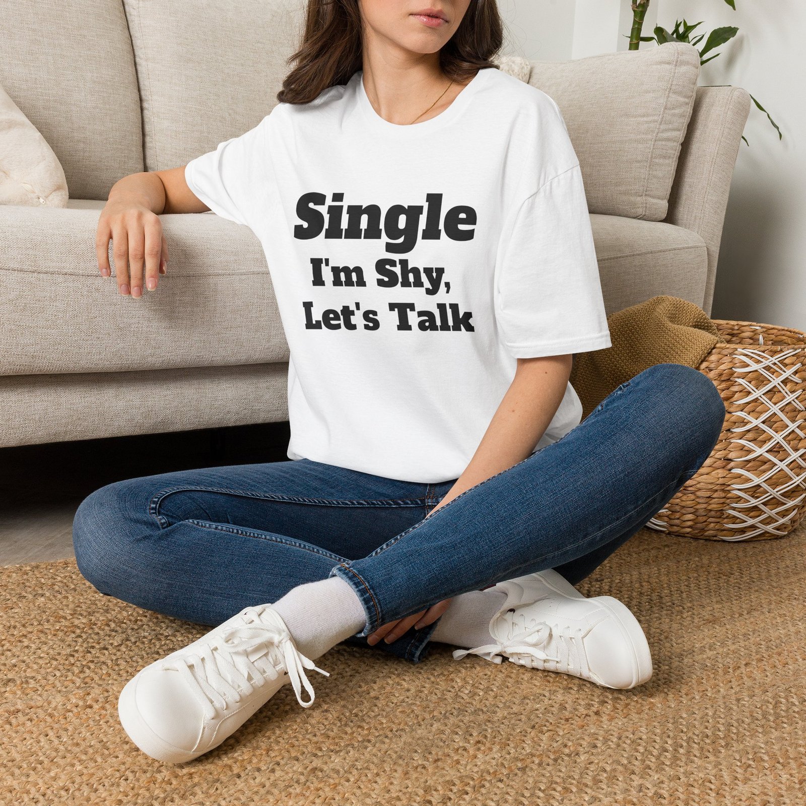 Single I'm Shy Let's Talk T-Shirt — Introvert Graphic Tee presented by Spark TV - Image 2