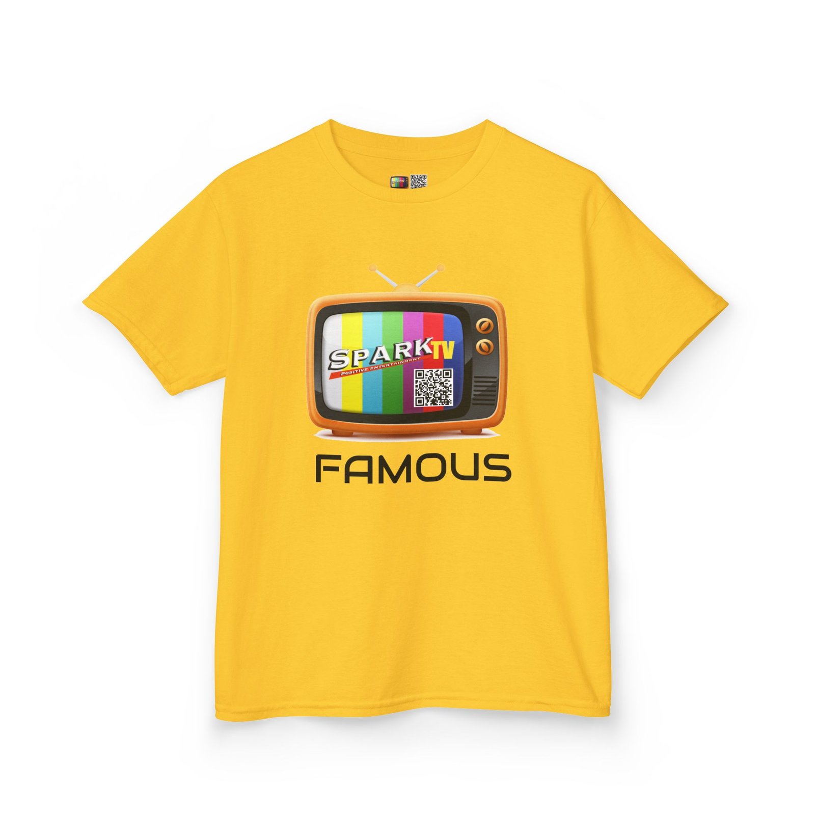 Kids Tee — Spark TV "FAMOUS" Graphic - Image 15